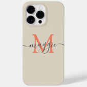 Pastelscript Monogram gepersonaliseerde telefoonho Case-Mate iPhone Case (Achterkant)