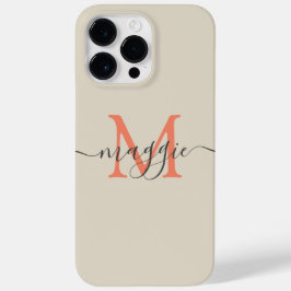 Pastelscript Monogram gepersonaliseerde telefoonho Case-Mate iPhone 14 Pro Max Hoesje
