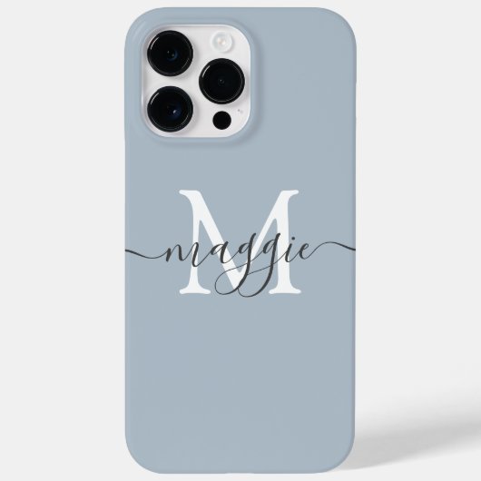 Pastelscript Monogram gepersonaliseerde telefoonho Case-Mate iPhone Case (Achterkant)