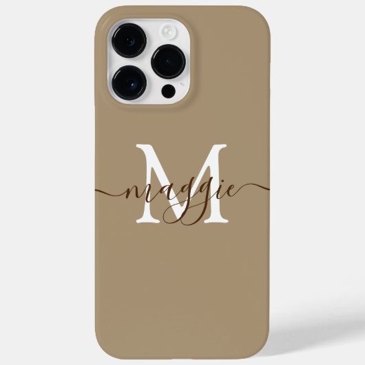 Pastelscript Monogram gepersonaliseerde telefoonho Case-Mate iPhone Case (Achterkant)