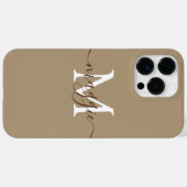 Pastelscript Monogram gepersonaliseerde telefoonho Case-Mate iPhone Case (Achterkant (horizontaal))