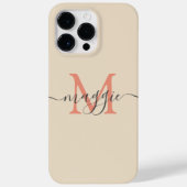 Pastelscript Monogram gepersonaliseerde telefoonho Case-Mate iPhone Case (Achterkant)