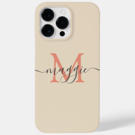 Pastelscript Monogram gepersonaliseerde telefoonho Case-Mate iPhone 14 Pro Max Hoesje