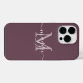Pastelscript Monogram gepersonaliseerde telefoonho iPhone Hoesje (Achterkant horizontaal)