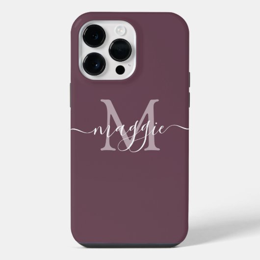 Pastelscript Monogram gepersonaliseerde telefoonho iPhone Hoesje (Achterkant)