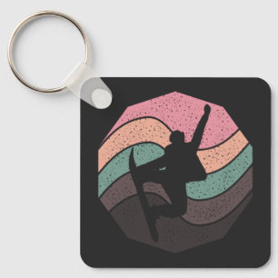 pastelspringskateboarder stunt sleutelhanger