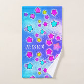  pastelsterren in Cosmic Galaxy Bad Handdoek (Handdoek)