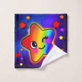  pastelsterren in Cosmic Galaxy Bad Handdoek (Wasdoekje)