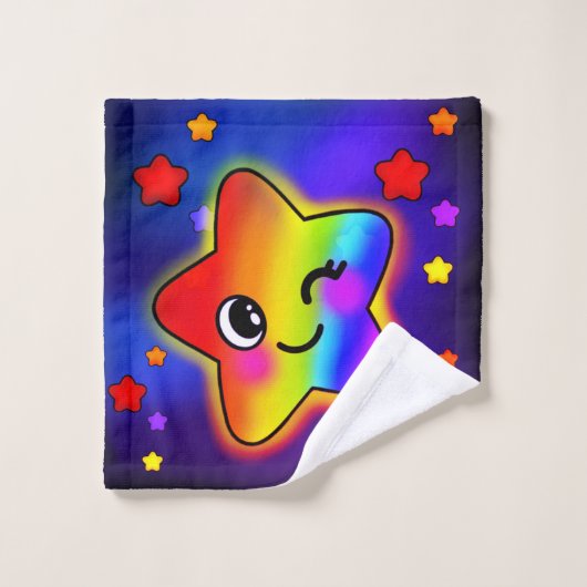 pastelsterren in Cosmic Galaxy Bad Handdoek (Wasdoekje)
