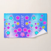  pastelsterren in Cosmic Galaxy Bad Handdoek (Handdoek)