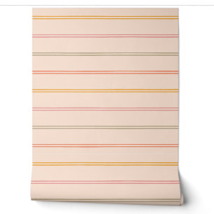 Pastelstrepen Behang