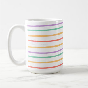 Pastelstrepen. Koffiemok