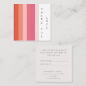 pastelstrepen modern kleurenblok Loyalty Kaart Vierkante Visitekaartje (Voorkant / Achterkant)