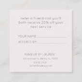 pastelstrepen modern kleurenblok Loyalty Kaart Vierkante Visitekaartje (Achterkant)