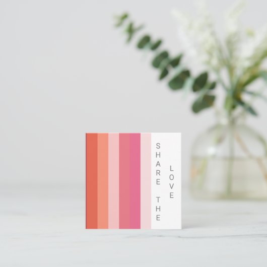 pastelstrepen modern kleurenblok Loyalty Kaart Vierkante Visitekaartje (Staand voorkant)