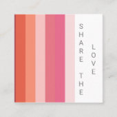 pastelstrepen modern kleurenblok Loyalty Kaart Vierkante Visitekaartje (Voorkant)