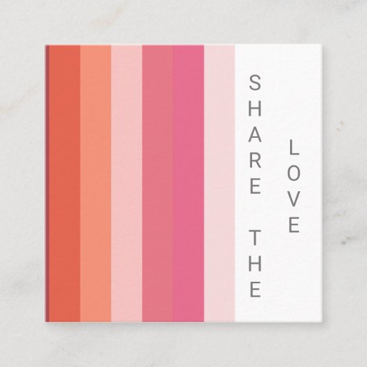 pastelstrepen modern kleurenblok Loyalty Kaart Vierkante Visitekaartje (Voorkant)