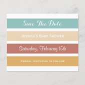 Pastelstripes budgetkleurig opslaan Datum (Voorkant)