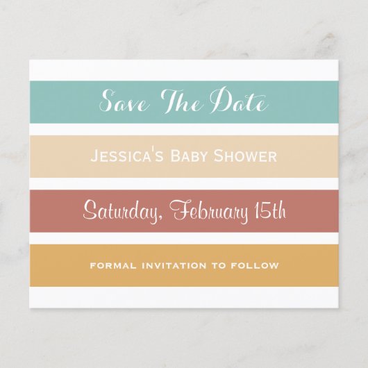 Pastelstripes budgetkleurig opslaan Datum (Voorkant)