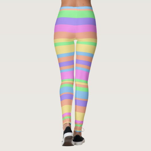 Pastelstropen Leggings (Achterkant)