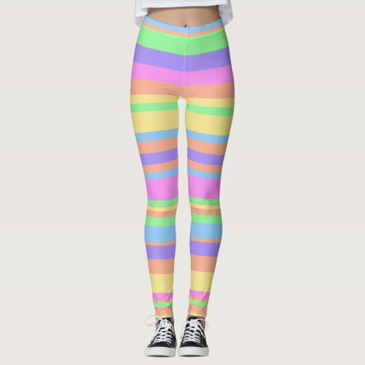 Pastelstropen Leggings (Voorkant)