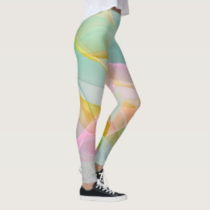 Pastelsymfonie van zwevende dunne linten leggings