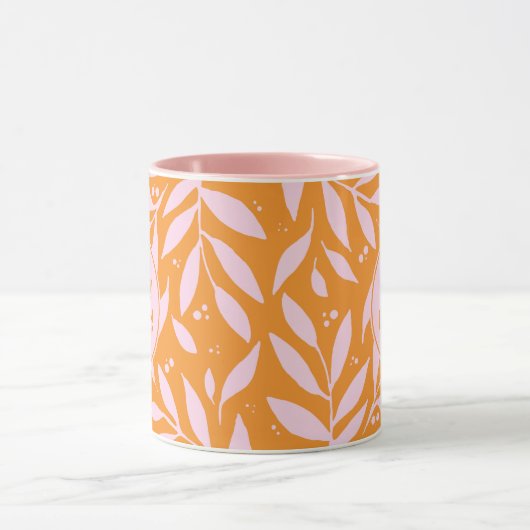 pasteltakken - oranje en roze Pasen Mok (Midden)