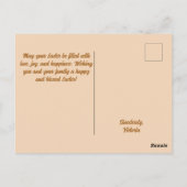 Pasteltangerinekleuren voor briefkaarten met snell (Achterkant)