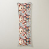 Pastelteddybeer die bloem vasthoudt die overalls d lichaamskussen (Voorkant Verticaal)