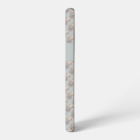 Pastelteddybeer die bloem vasthoudt die overalls d samsung galaxy hoesje (Linkerkant)