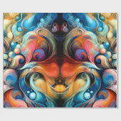 Pasteltekening Abstract Bubble Biologisch Kleurrij Cadeaupapier (Vlak)