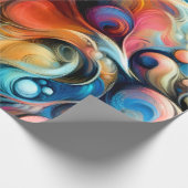 Pasteltekening Abstract Bubble Biologisch Kleurrij Cadeaupapier (Hoek)