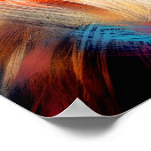 Pasteltekening Abstract ruw schets liggend Man Poster (Hoek)