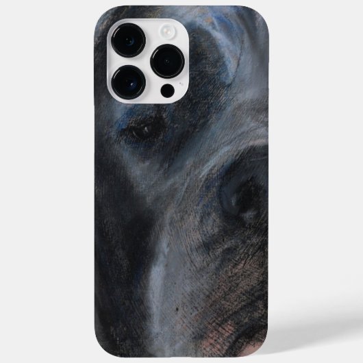 Pasteltekening blauwe Dogues de Bordeaux  Case-Mate iPhone Case (Achterkant)
