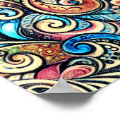 Pasteltekening Boheems ingewikkeld ontwerp Poster (Hoek)