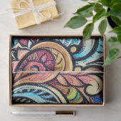 Pasteltekening Boheemse Ingewikkelde Ontwerp Tissuepapier (Geschenk)