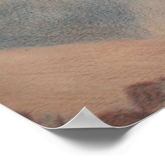  pasteltekening eerie mountainglacier poster (Hoek)