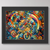 Pasteltekening Kleurrijk Abstract Ontwerp Poster