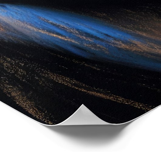 Pasteltekening Knap Man Blauwe Ogen Baard II Poster (Hoek)