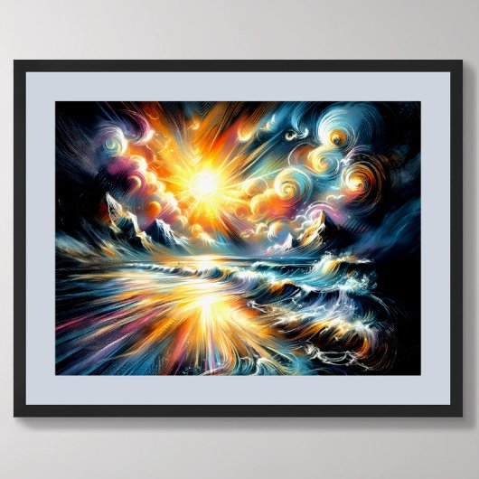 Pasteltekening Mysterieuze Kosmos Poster