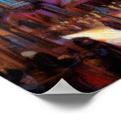 pasteltekening oude europese stad poster (Hoek)