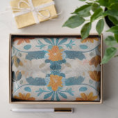 Pasteltekening van een bloemenpatroonblok tissuepapier (Geschenk)