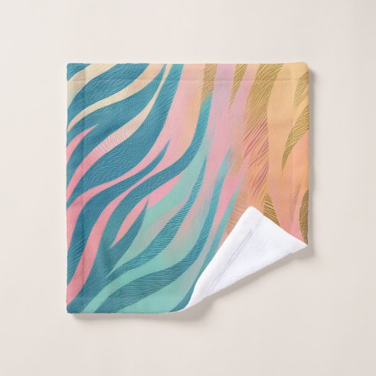 pasteltijgerstrepen bad handdoek (Wasdoekje)