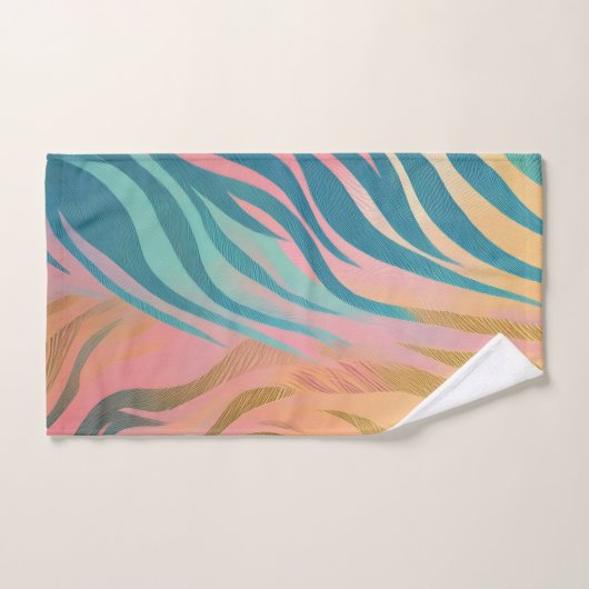 pasteltijgerstrepen bad handdoek (Handdoek)