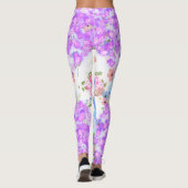 pasteltinten bloempatroon leggings (Achterkant)