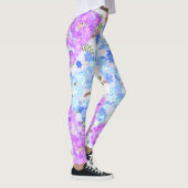 pasteltinten bloempatroon leggings (Rechts)