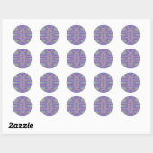 ~  pasteltinten fractal ~ ronde sticker (Vel)