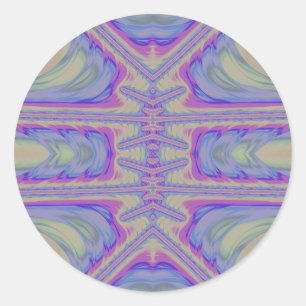 ~  pasteltinten fractal ~ ronde sticker