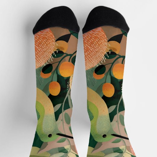 Pasteltinten, kolibrie in vlucht sokken (Top)