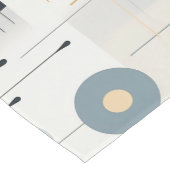 Pasteltinten midden van de eeuw geometrisch patroo korte tafelloper (Hoek)